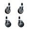Service Caster 5'' Thermoplastic Rubber Wheel Swivel 1-1/2'' Expanding Stem Caster Set 2 Brakes, 4PK SCC-EX20S514-TPRB-2-TLB-2-112 - alternate 1